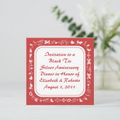 旧式の国の赤く及び白い招待状 招待状 (スタンド正面)