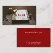 旧式の執筆 名刺 (正面/裏面)