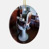 旧式の理髪店の椅子 セラミックオーナメント (右)