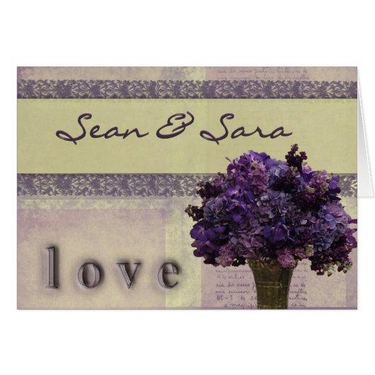 旧式の薄紫およびピンクの花 (正面横)