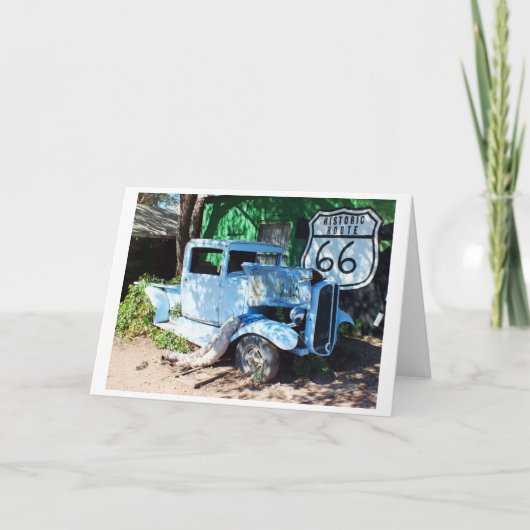 旧式の車 ルート66 シーズンカード (正面)