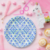 旧式の青および白い中国パターン ペーパープレート (パーティー)