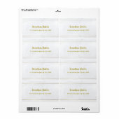 旧式カリグラフィー エレガント大理石 ゴールド発送 ラベル (フルシート)