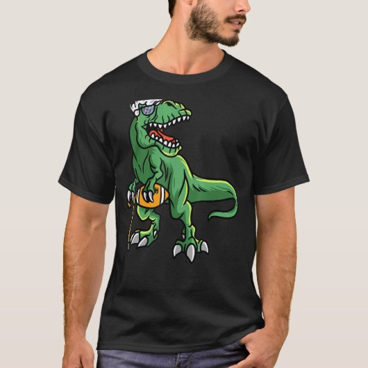 旧恐竜遊のサッカー趣味メンズウォム Tシャツ (正面)
