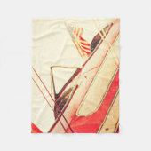 旧戦闘機パトリオットレッド フリースブランケット (正面)