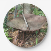 旧手押し花園をテーマにしたパーティー ペーパープレート (正面)