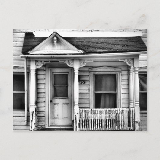 旧放棄された家の番号90 BW ポストカード (正面)