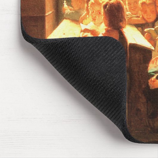 旧教室のシーン絵画のファインアート マウスパッド (コーナー)