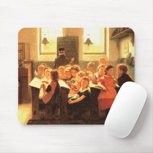 旧教室のシーン絵画のファインアート マウスパッド (マウス)
