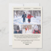 旧新聞スタイルクリスマスグリーティングカード シーズンカード (裏面)