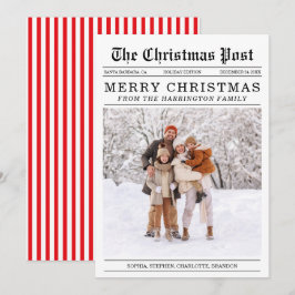 旧新聞スタイルクリスマスグリーティングカード シーズンカード