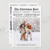 旧新聞スタイルクリスマスグリーティングカード シーズンカード (正面/裏面)