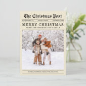 旧新聞スタイルクリスマスグリーティングカード シーズンカード (スタンド正面)