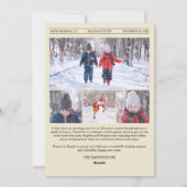 旧新聞スタイルクリスマスグリーティングカード シーズンカード (裏面)