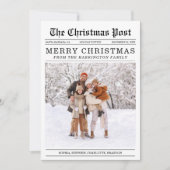 旧新聞スタイルクリスマスグリーティングカード シーズンカード (正面)