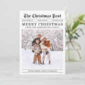 旧新聞スタイルクリスマスグリーティングカード シーズンカード (スタンド正面)