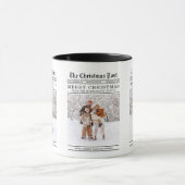 旧新聞スタイルクリスマスグリーティングカード マグカップ (中央)