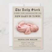 旧新聞スタイル生誕発表証 案内状 (正面)