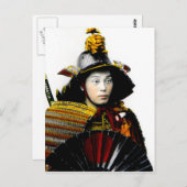 旧日本武士ヴィンテージ戦士侍 ポストカード (正面/裏面)