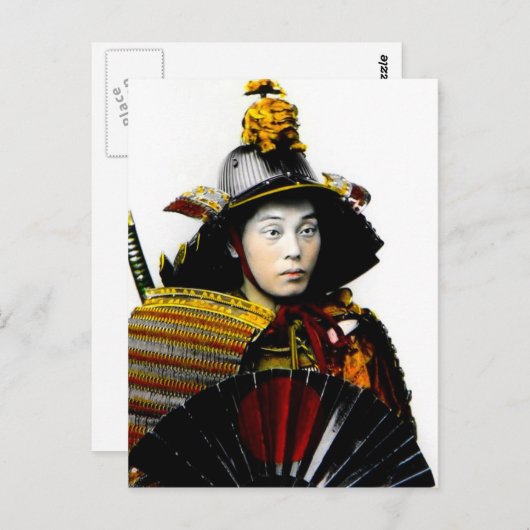 旧日本武士ヴィンテージ戦士侍 ポストカード (正面/裏面)