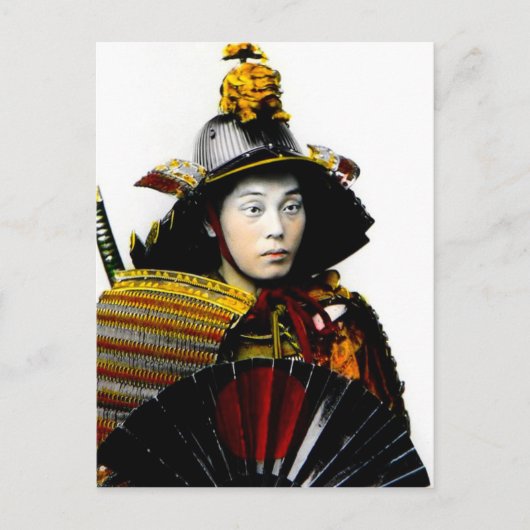 旧日本武士ヴィンテージ戦士侍 ポストカード (正面)