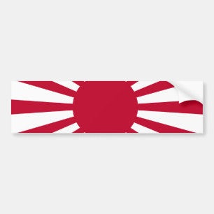 旧日本軍の朝日戦争の旗 バンパーステッカー
