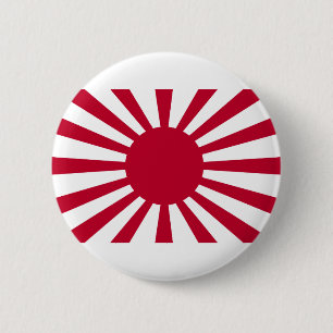 旧日本軍の朝日戦争の旗 缶バッジ