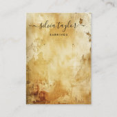 旧木グランジ材金ゴールドイヤリング表示 名刺 (正面)