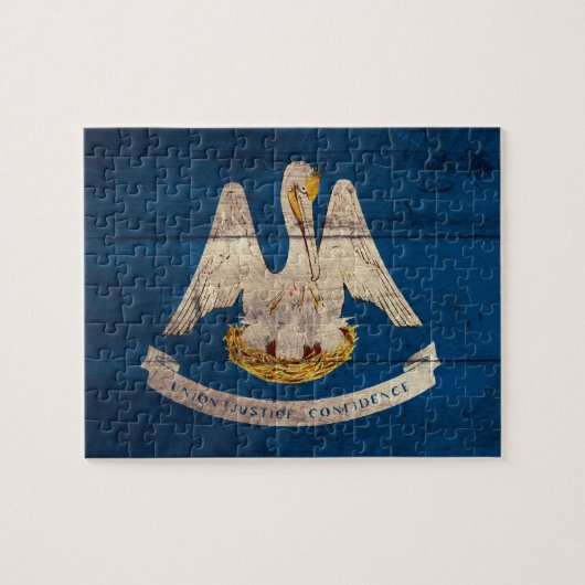 旧木ルイジアナ州旗; ジグソーパズル (横)