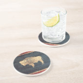 旧木材消光国旗 コースター (側面)