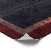 旧木材消光国旗 ポスター (角)