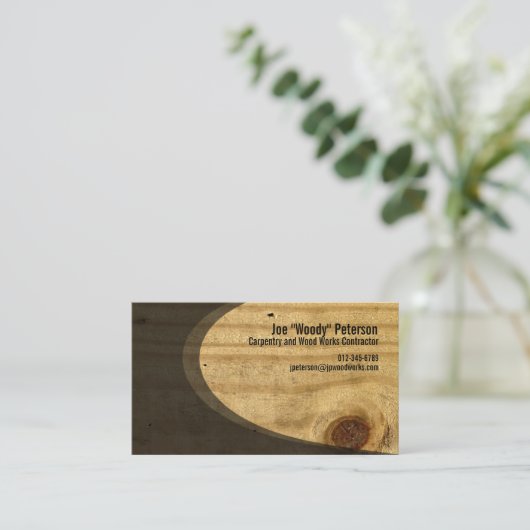 旧木板模様名刺 名刺 (スタンド正面)