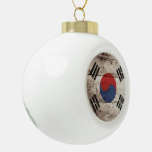 旧木目に関する韓国国旗 セラミックボールオーナメント (左)