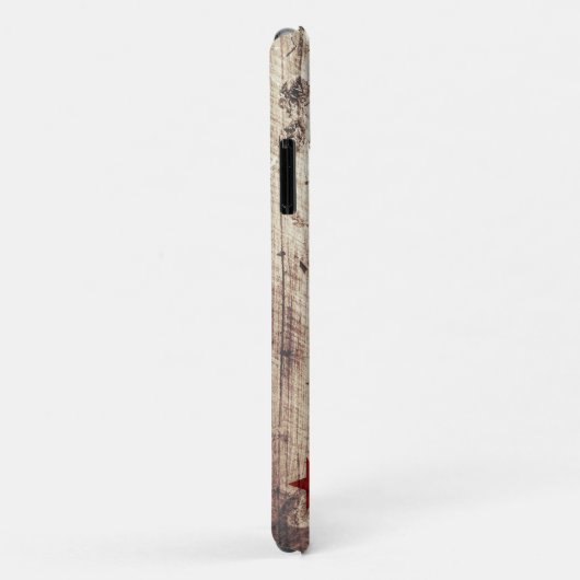 旧木目のカリフォルニア州旗 Case-Mate iPhoneケース (裏面/右)