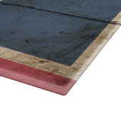 旧木目のワイオミング州旗 カッティングボード (角)