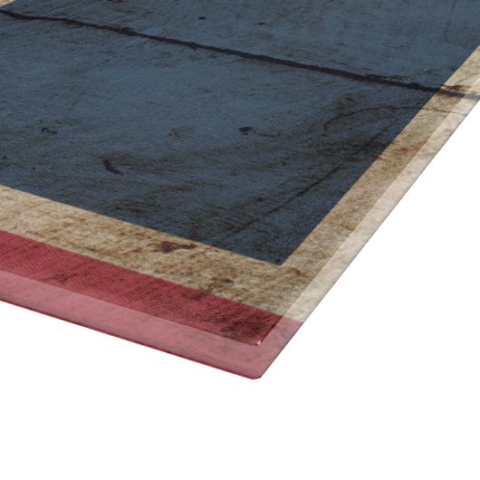 旧木目のワイオミング州旗 カッティングボード (角)