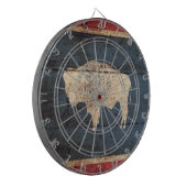 旧木目のワイオミング州旗 ダーツボード (正面左)