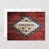 旧木目アーカンソー州旗 ポストカード (正面/裏面)