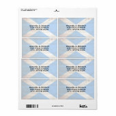 旧木目スコットランド国旗 ラベル (フルシート)