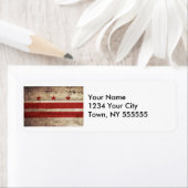 旧木目ワシントンDC国旗 ラベル (インサイチュ)