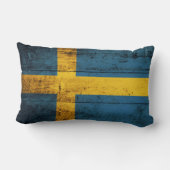 旧木製スウェーデン国旗 ランバークッション (裏面)