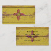 旧木製ニューメキシコ州旗 名刺 (正面/裏面)