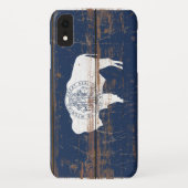 旧木製ワイオミング州旗 Case-Mate iPhoneケース (裏面)
