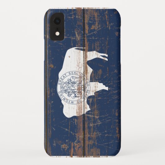 旧木製ワイオミング州旗 Case-Mate iPhoneケース (裏面)