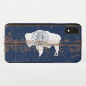 旧木製ワイオミング州旗 Case-Mate iPhoneケース (裏面(横))