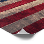 旧木造アメリカ国旗 ポスター (角)