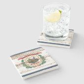 旧木造ウェストバージニア州旗 ストーンコースター (横)