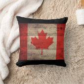 旧木造カナダ国旗 クッション (ブランケット)