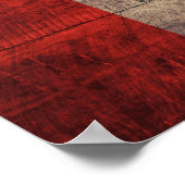 旧木造カナダ国旗 ポスター (角)