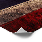 旧木造タイ国旗 ポスター (角)